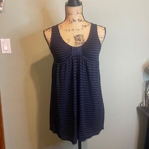 C&C California Womens Casual Nautical Beach Empire Waist Tank Dress Blue Small